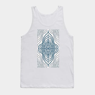 Mandala in moody teal blue Tank Top